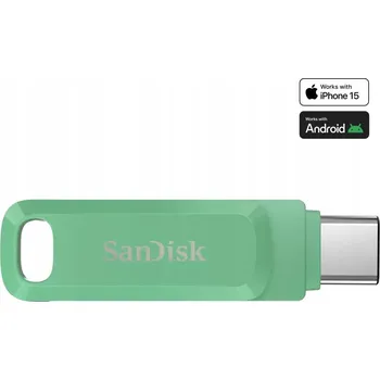 USB flash disk Flash disk SanDisk Ultra Dual Drive Go 512 GB USB 3.0 a USB-C (typ C) zelený