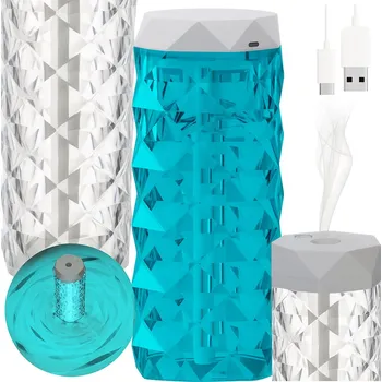 Zvlhčovač vzduchu Zvlhčovač vzduchu noční lampa LED 2v1 difuzér s vícebarevným efektem růže