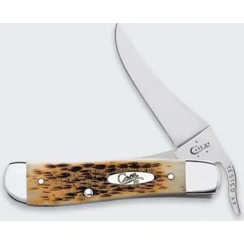 Pracovní nůž FINCH Skládací nůž Case Sawcut Jigged Russlock SS Amber