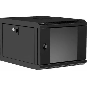 Rozvaděč Caymon CAYMON NPR404/B Nástěnná racková skříň 9,5”/10,5” 4U, hloubka 420 mm, černá