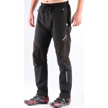 Cyklistické kalhoty RockBros Termo cyklistické kalhoty s ochranou proti vodě a větru, velikost 2XL, černé
