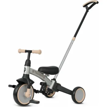 Dětské vozidlo Qplay Tříkolka Stager 3 v 1 stříbrná