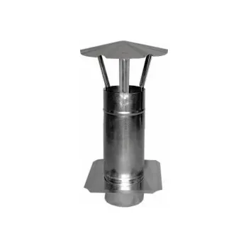 Komín NoName Větrací komín se střechou a 100mm pozinkovaným plechem