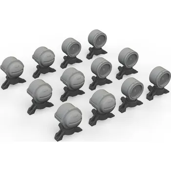 Plastikový model WWII German lamp headlights PRINT 1/35 - Eduard 635029