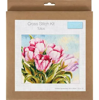 Vyšívací vzor Sada na vyšívání GCS136 Tulipány (Counted cross stitch kit : Tulip)