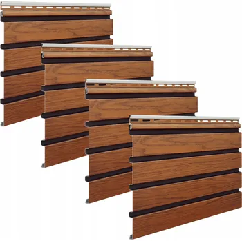 Stavební materiál Fasádní deska imitace dřeva ZLATÝ DUB 295 x 283 x 12 mm