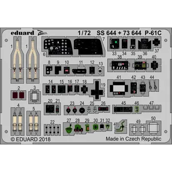 Plastikový model 1/72 P-61C for HOBBY BOSS kit - Eduard SS644
