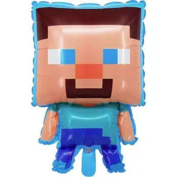 Balónek Fóliový balónek Minecraft Steve, obří, 65*43 cm