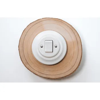 vypínač Keramický vypínač typ 6 ŠIROKÁ KLAPKA kompletní BÍLÁ