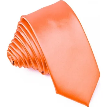 Oranžová slim fit kravata Greg 99179, Velikost Uni