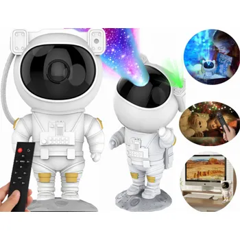 Noční světlo PROJEKTOR NOČNÍ OBLOHY ASTRONAUT NOČNÍ LAMPA PRO DĚTI PROJEKTOR NEBE PILOT