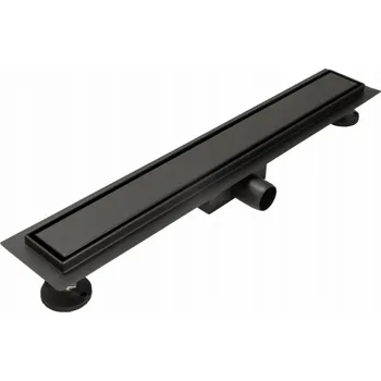 Odvodňovací žlab DUO lineární odtok pro instalaci 2v1 matná černá - 600