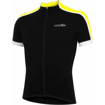 cyklistický dres RH+ Cyklistický dres zeroPrime BÍLO-KYSELĚ ŽLUTÝ - S