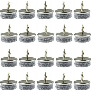 Podložka pod nábytek PLSTĚNÉ PODLOŽKY 28 mm ŠROUBOVACÍ S VRUTEM PLST POD NÁBYTEK KŘESLA 48KS