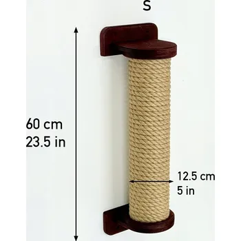 Škrabadlo na zeď svislé strom pro kočky Cat Tree S 60 cm + šrouby Bordó (vínová)