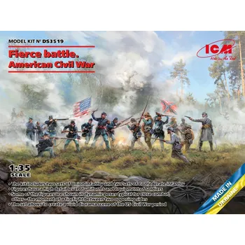 Plastikový model Fierce battle, American Civil War (4 sets) - ICM DS3519