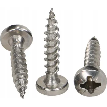 Vrut Vruty do dřeva s čočkovou hlavou 3,5x25 mm, nerezová ocel A2, 10 ks