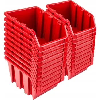 Úložný box 20x skladový kontejner box NP12 KTR30 červená