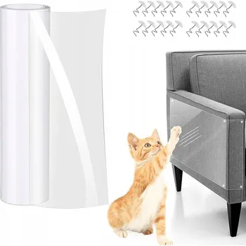 Obraz Fólie Ochranná samolepka proti poškrábání dveří, nábytku, škrabadlo 30 x 300 cm