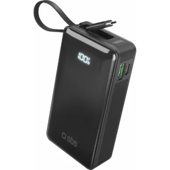 Powerbanka SBS Mobile SBS LCD Power Bank 10000 mAh melna - Portativais barosanas avots