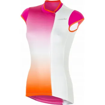 cyklistický dres RH+ Ženský dres Fusion FUXIE/BÍLÁ/ORANŽOVÁ - L