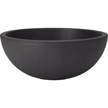 Květináč Koopman Kulatý černý plastový květináč 40x16 cm