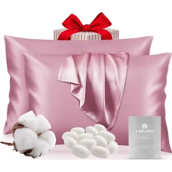 Prostěradlo 2X HEDVÁBNÝ POVLAK NA POLŠTÁŘ MĚKKÝ A HYPOALERGENNÍ 50 X 75 CM