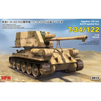 Plastikový model T-34/122 Egyptian - Rye Field Model 5013