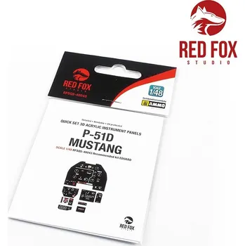 Plastikový model P-51D-5&nbsp;Mustang&nbsp;(for&nbsp;Eduard&nbsp;kit) - Red Fox Studio RFSQS-48043