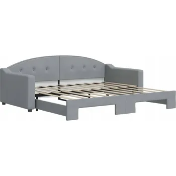 Pohovka Rozkládací lehátko/pohovka světle šedá 213 x 100 x 75 cm