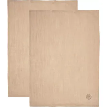 Utěrka Bavlněné kuchyňské utěrky béžové 70 × 50 cm, sada 2 ks