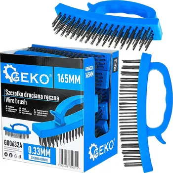 Ruční nářadí Drátěný kartáč 4řadý s plastovou rukojetí, Geko G00632A