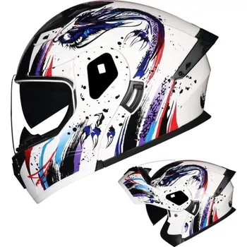 Motocyklové brýle Celoobličejová motocyklová helma unisex výklopná ABS+PC vícebarevné provedení XXL