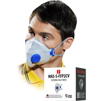 Plynová maska Reis MAS S FFP2CV Protiprachová polomaska s ventilem 10 ks