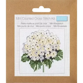 Vyšívací vzor Mini Sada na vyšívání GCS200 Hortenzie (Counted cross stitch kit : Hydrangea)
