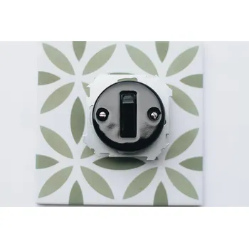 vypínač Keramický vypínač typ 1 do sestavy bez rámečku ČERNÁ bezšroubkový