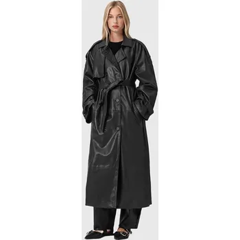 Dámský kabát Kožený kabát AllSaints REED W004LD černá 99X, vel. S