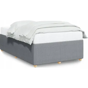 Postel Rám postele světle šedý 190 x 120 x 46 cm, tkanina polyester