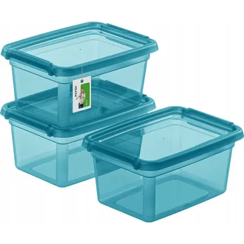 Dóza na potraviny Sada barevných dóz BaseStore 3x 1,5L pro skladování potravin