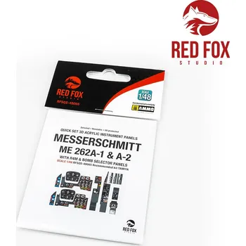 Plastikový model Messerschmitt&nbsp;Me&nbsp;262A-1/A-2&nbsp;with&nbsp;R4M&nbsp;&&nbsp;Bomb&nbsp;Selector&nbsp;(for&nbsp;Tamiya&nbsp;kit) - Red Fox Studio RFSQS-48065