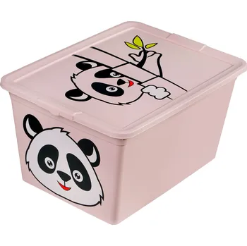 Úložný box Úložný box na hračky BranQ Animal Panda růžový