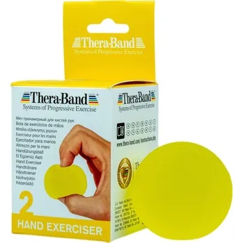 Thera-Band Hand Exerciser - posilovač rukou gelová kulička, žlutá - slabá