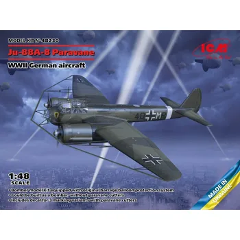Plastikový model Junkers Ju-88A-8 Paravane German WWII Aircraft - ICM 48230