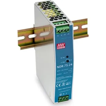 spínaný zdroj Průmyslový napájecí zdroj na DIN 75W 24V MEAN WELL NDR-75-24