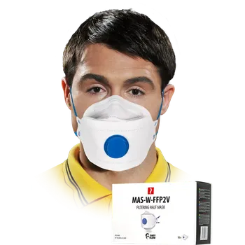 Plynová maska Reis MAS W FFP2V Protiprachová polomaska s ventilem 10 ks