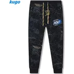 Chlapecké bavlněné tepláky Kugo FT6029 vel. 158 černé - černý zip