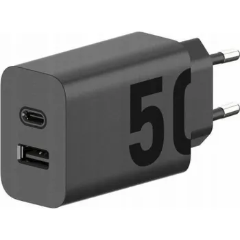 Motorola Originální nabíječka Type-C + USB A 50W MC502 černá (velmi kvalitní)
