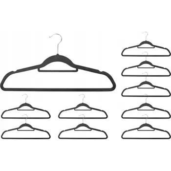 Věšák Věšáky na oblečení MAXI sametové, grafitové (5 ks)