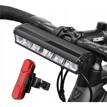 Cyklosvítilna Výkonné LED světlo na kolo přední zadní na řídítka USB