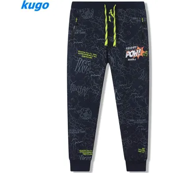 Chlapecké bavlněné tepláky Kugo FT6029 vel. 176 šedé